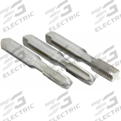 CHICAGO-LATROBE Tap Kit: 1/4"-28 UNF, H3 / 3B, 4 Flute, LH - Left-Hand Three-Piece Hand Tap Sets