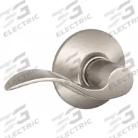 SCHLAGE Door Lockset: Passage Lever Locksets, Nickel, ADA Compliant (MPN F10 ACC 619). Key specifications — Ligature Resistance: Not Ligature-Resistant; Brand: SCHLAGE; Lockset Function ANSI Code: F75; Visual Indicator Message: No Message; Lockset Style: Accent; ADA Compliant: Yes; Finish: Satin Nickel-Plated, Clear Coated.