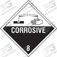 STRANCO INC DOT Container Placard: Corrosive, 10 3/4 in x 10 3/4 in, 10 3/4 in Label Ht, Placard (MPN DOTP-0053-PS). Key specifications — Brand: STRANCO INC; Message: Corrosive.