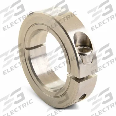 RULAND MANUFACTURING Shaft Collar: 1-Piece, Inch, Round, Clamp-On, 2 3/8 in Bore Dia - Stainless Steel Shaft Collars