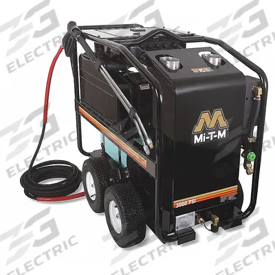 MI-T-M Electric Pressure Washer: Cart, 230 V – Single-Phase, 3,000 psi, 3.5 gpm - Hot Water Pressure Washers