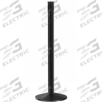 RETRACTA-BELT Belt Barrier Receiver Post: Round Sloped, 40 in Post Ht, Black, Aluminum, Sloped (MPN 301BA-RCV). Key specifications — Brand: RETRACTA-BELT; Post Color: Black; Post Material: Aluminum; Base Material: Cast Iron; Base Shape: Sloped.