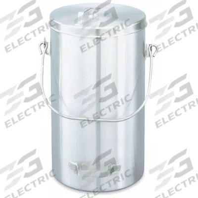 VOLLRATH Covered Ice Cream Pail: 20 qt Capacity, 16 3/4 in Overall Ht, 9 3/8 in Overall Dia - Hygienic Dairy Pails