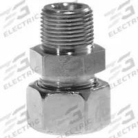 ERMETO Compression Fitting Adapter: 20 mm OD Size, 3/4-14 Thread Size, NPTF, Steel (MPN GE20S3/4NPTCFX). Key specifications — Brand: ERMETO; Series: Ermeto DIN.