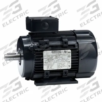 LEESON Metric Motor: 3 hp, Rigid Base Mount, 90L Frame Size, Totally Enclosed Fan Cooled - Rigid Base 3-Phase IEC Metric General Purpose AC Motors