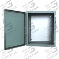 HAMMOND Electrical Enclosure: Steel, 24 in x 20 in, NEMA 12/13, w/Panel, Solid Cover, Hinged, Wall (MPN 1418E16). Key specifications — Brand: HAMMOND; Closure Method: Clamps; Knockouts: Not Included.
