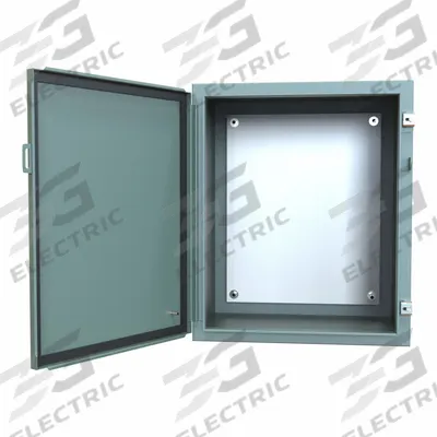 HAMMOND Electrical Enclosure: Steel, 24 in x 20 in, NEMA 12/13, w/Panel, Solid Cover - Steel Dust-Tight Enclosures