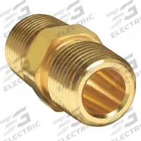 PARKER Metal Pipe Straight: Straight, Brass, 1/4 in x 1/4 in, Male NPT Threaded x Male NPT Threaded (MPN 4-4 MHN-B). Key specifications — Maximum Operating Pressure: 4,100 psi.