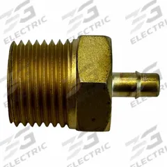 MEM-CO Mini Barbed Fitting Adapter: 3/4 in ID x 3/4 in Pipe x 3/4 in ID Size, MNPT x Tube, Brass (MPN 3/4B3). Key specifications — Brand: MEM-CO.