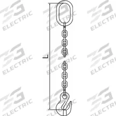 PEWAG Chain Sling: 3/8 in Chain Trade Size, 120 Chain Grade, Grab Hook, Steel, Fixed, 10 ft Sling Lg (MPN 10G120SOG/10). Key specifications — attr994018: Grab Hook; attr994034: PEWAG.
