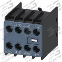 SIEMENS Auxiliary Contact: 3NO/1NC, 10 A Max Current (AC), Front Mount, Front-Mounted (MPN 3RH29111HA31). Key specifications — Frame Size: S3; Brand: SIEMENS; Compatible with Series: SIRIUS 3RT2 Contactors.