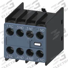 SIEMENS Auxiliary Contact: 3NO/1NC, 10 A Max Current (AC), Front Mount, Front-Mounted (MPN 3RH29111HA31). Key specifications — Frame Size: S3; Brand: SIEMENS; Compatible with Series: SIRIUS 3RT2 Contactors.