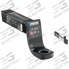 REESE Ball Mount: V, 1 1/4 in Compatible Ball Shank Dia, Ball Mounts Ball Mount, Steel, 13.76 lb Wt (MPN 7028200). Key specifications — Material: Steel; Vehicle Class: V; Brand: REESE; Features: 2-1/2 in Square Shank; Finish: Powder Coated; Resistance Properties: Corrosion-Resistant.