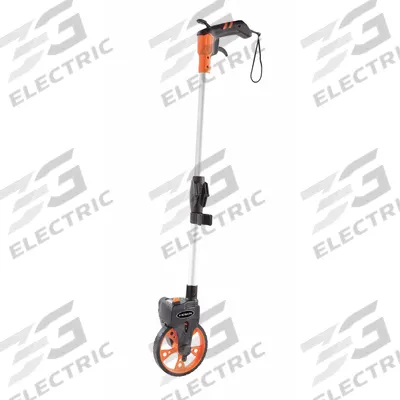 KESON Measuring Wheel: 9,999 ft Range, Adj Handle Handle, Spoked Single Wheel - Mechanical Indoor-Outdoor Measuring Wheels