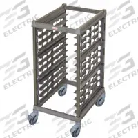 CAMBRO Bun Pan/Sheetpan Rack: 12 Slots, 3 in Betw Shelves, 175 lb Capac, 25 1/2 in Wd, 48 in Ht (MPN UPR1826HP12580). Key specifications — Brand: CAMBRO; Color: Graphite; Material: Composite Plastic; Nesting: No; Pan Size: 13 x 18 in; Product Type: Ultimate Sheet Pan Rack; NSF Certified: Yes; Full Size/Half Size: Half Size.
