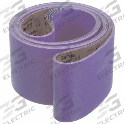 3M CUBITRON II Sanding Belt: 8 in W x 150 in L, Ceramic, 120 Grit, Y Wt Cloth Backing - Cool-Cutting Sanding Belts for All Woods