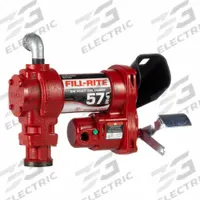 FILL-RITE Electric Drum Pump: 24 V DC, 1/4 hp HP, 15 gpm Max. Flow Rate, Pump Only, Cast Iron, Bung (MPN FR2404H). Key specifications — Brand: FILL-RITE; Meter: Not Included.