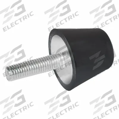 JW WINCO Vibration-Isolating Mount: Flat Conical, Buna-N, Male x Non-Threaded Style - Male x Non-Threaded Vibration-Isolating Mounts
