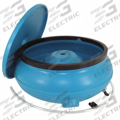 RAYTECH Bowl and Lid: 17 in Bowl Dia, 7 in Bowl Ht, 4 1/4 in Bowl Wd to Shaft - Vibratory Tumbler Bowls & Lids