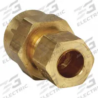 PARKER Compression Fitting Adapter: 3/8 in OD x 3/8 in Pipe Fitting Size, Compression x FNPTF, 10 PK (MPN 66C-6-6). Key specifications — Brand: PARKER.