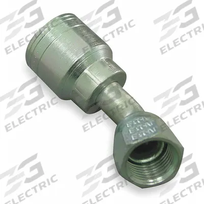 AEROQUIP Hydraulic Crimp Fitting: Steel x Steel, 45° Elbow, -10 For Hose Dash Size - Aeroquip Crimp Hydraulic Hose Fittings with JIC Connection