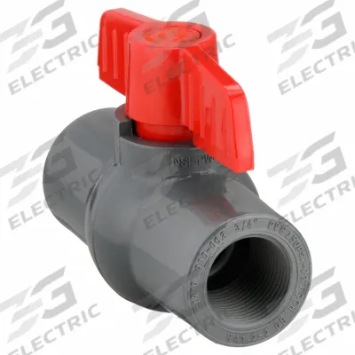 APPROVED VENDOR Manual Two-Way Ball Valve: 3/4 in, PVC, Straight, FNPT x FNPT - PVC Ball Valves