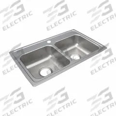 JUST MANUFACTURING Bowl Drop-In Sink: 29 in Overall Lg, 18 in Overall Wd, 5 1/2 in Bowl Dp, 2 Bowls (MPN DLADA1829A552-J). Key specifications — Brand: JUST MANUFACTURING; Color Family: Silver/Gray.