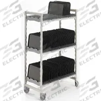 CAMBRO Drying Rack Cart: 3 Shelves, 7 Slots, 24 in Dp, 75 in Ht, 60 in Wd, 600 lb Load Capacity (MPN EACPMU246075DRPKG). Key specifications — NSF Certified: Yes; Brand: CAMBRO; Product Type: Drying Rack Cart.