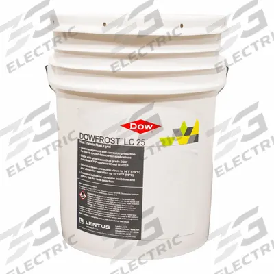 DOWFROST Heat Transfer Fluid: Dowfrost, Not Food Safe, 25% Concentration, Yellow - Propylene Glycol