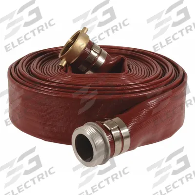 APPROVED VENDOR Water Discharge Hose: 2 in Hose Inside Dia., 25 ft Hose Lg, 150 psi, Red - PVC Water Discharge Hose Assemblies with Synthetic Fabric Reinforcement