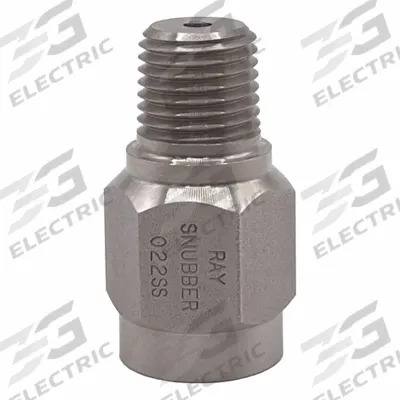 RAY Pressure Gauge Snubber: Stainless Steel, Piston, Stainless Steel NPT - Piston-Type Snubbers for Air, Water & Steam