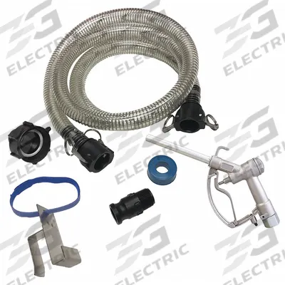 ACTION PUMP Discharge Hose Kit: 1 in FNPT, 1 in Male Camlock, 8 ft Hose Lg - Drum Pump Discharge Hose Kits