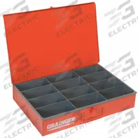 Compartment Drawer: 18 3/8 in x 12 1/2 in x 3 1/8 in, 3 1/16 in x 5 13/16 in x 2 15/16 in, Red (MPN 115-17-S1158). Key specifications — Color: Red; Compartment HxWxD: 3 in x 5-13/16 in x 2-15/16 in; Number of Compartments: 12; Removable Dividers: No; Compatible Manufacturer Model Number: 303-95-945; Brand: DURHAM MFG.