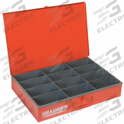 DURHAM MFG Compartment Drawer: 18 3/8 in x 12 1/2 in x 3 1/8 in, 3 1/16 in x 5 13/16 in x 2 15/16 in - Large Compartmented Boxes