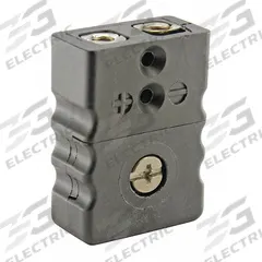 DAYTON Thermocouple Jack: Jack, For Type J Thermocouple Type, Std Plug, 2 Pins (MPN 36GL03). Key specifications — attr1276097: Jack; attr1276100: Constantan; attr1276082: Standard Plug; attr1276092: DAYTON; attr1276087: Black; attr1276088: Glass-Filled Thermoplastic; attr1276089: 36GL03.