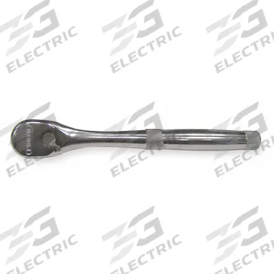 PROTO Hand Ratchet: Pear, Reversible, 8 1/2 in Overall Lg, Chrome, 8° Min Arc Swing - Standard-Head Ratchets