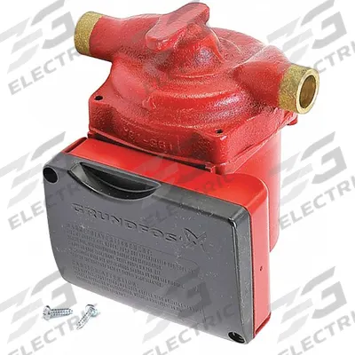 Grundfos Circulating Pump: 1/25 hp HP, 115V AC, Bronze, 1, 17 gpm, 14 ft Max. Head - General-Purpose Inline Circulator Pumps