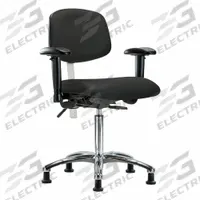 Cleanroom Task Chair: Vinyl, Arms Included, Ht Range 21 1/2 in to 29 in, 18 1/2 in Seat Wd, Adj (MPN BR-NCR-VMBCH-CR-T1-A1-NF-RG-8540). Key specifications — Foot Support: No; Back Tilt Backward: 13.5°; Back Tilt Forward: 10.5°; Base Material: Aluminum; Brand: APPROVED VENDOR; Product Type: Cleanroom Task Chair; Cleanroom Class: ISO 5; ESD-Safe: Not ESD Safe.