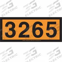 LABELMASTER Orange Panel Placard: 3265, 6 5/16 in x 15 3/4 in, 6 5/16 in Label Ht, Vinyl, 25 PK (MPN ZOPP3265). Key specifications — Brand: LABELMASTER; Message: 3265.