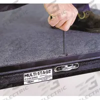 BIL-JAX Carpeted Portable Stage Package: 2.3 ft Max Overall Ht, 24 ft Overall Lg, 20 ft Overall Wd (MPN 0106-GCSP-20X24). Key specifications — Brand: BIL-JAX; Includes: (42) Legs; Material: Wood.