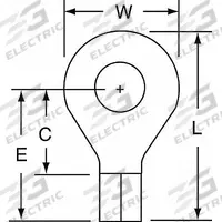 3M Ring Terminal: Bare, 1/4 in Stud Size, 12 AWG to 10 AWG Wire Sizes, 600 V, Butted Barrel & Seam (MPN MU10-14RHTK). Key specifications — Brand: 3M.