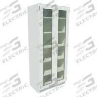 Tall Cabinet: 7 ft Overall Ht, 22 in Overall Dp, 36 in Overall Wd, Glass/Steel, 0 Drawers, 5 Shelves (MPN GRJTP307-36L-2). Key specifications — Product Type: Tall Cabinet; Brand: INSTOCK; Material: Glass/Steel; Standing Style: Wall Mounted; Cabinet Type: Tall Cabinets.