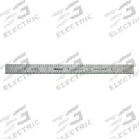 MITUTOYO Flexible Rule: 182-208, 6 in / 150 mm, 0.02 in Thick, 0.5 mm/1/50 in, Chrome, Black, Flex. Key specifications — attr939978: 0.5 mm; attr934745: MITUTOYO; attr944504: Inside Read; attr944509: Chrome; attr939993: Decimal; attr986193: Etched.