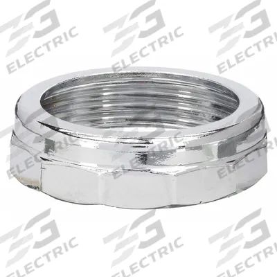 APPROVED VENDOR Nut: Zinc, Chrome-Plated, Silver, 1 1/4 in Nominal Pipe Size, Slip - Drain Connecting Nuts, Washers & Gaskets