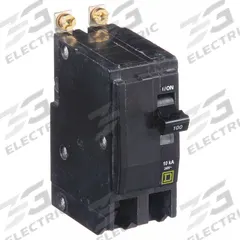 SQUARE D Miniature Circuit Breaker: 100 A, 120/240V AC, Single Phase, 10kA at 120/240V AC, 2 Poles (MPN QOB2100H). Key specifications — Phase: Single; Amps: 100 A; AC Voltage Rating: 120/240V AC; Max. AIR Rating: 10kA at 120/240V AC; For Use With: Square D NQOD Panelboards; Brand: SQUARE D.