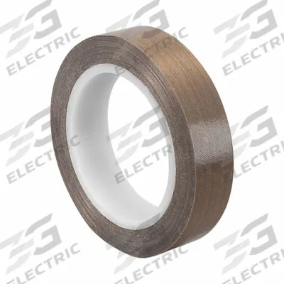 ST GOBAIN Cloth Tape: 2 in Wd, 5 yd Lg, 7.7 mil Thick, Silicone, Brown - PTFE Slick Surface Tape