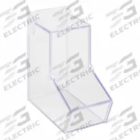 Lab Bulk Bin: 4 1/4 in Overall Wd, 9 in Overall Ht, 4 5/8 in Overall Lg, PETG, Clear, 2 Compartments (MPN BLKBNLD4-M). Key specifications — Material: PETG; Mounting Location: Wall; Color: Clear; Product Type: Bulk Bin; Total Holding Capacity: Misc Lab Supplies; Brand: POLTEX.