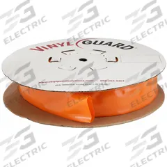 VINYLGUARD Heat Shrink Tubing: 1 in I.D. Before Shrinking, 0.5 in I.D. After Shrinking, 100 ft Lg (MPN 30-VG-1000O-G3). Key specifications — Color: Orange; Brand: VINYLGUARD.