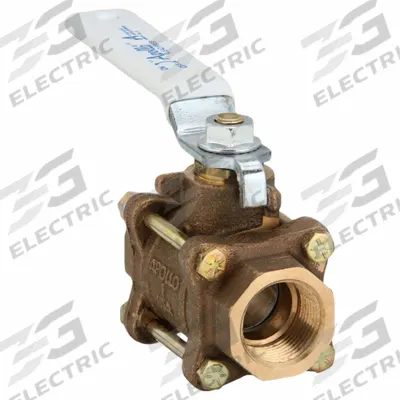 APOLLO Manual Two-Way Ball Valve: 1 in Size, Bronze, Straight, FNPT x FNPT - Bronze Ball Valves