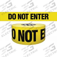 APPROVED VENDOR Barricade Tape: 1,000 ft Lg, 3 in Wd, Do Not Enter Legend, Polyethylene (MPN B3104Y1828-200). Key specifications — Tape Message: Do Not Enter; Message Color: Black; Brand: APPROVED VENDOR.